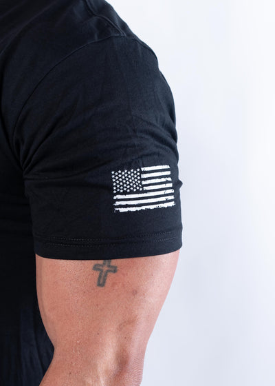 Basic Fitted T-Shirt - Flag Logo | Night Ops