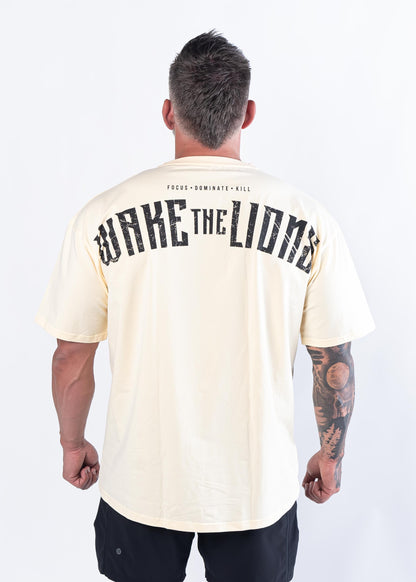 Initial Issue Oversized T-Shirt - Lions | Coffee Cream