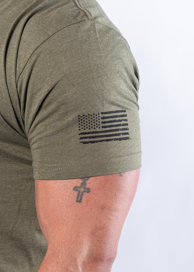 Basic Fitted T-Shirt - No One Cares | OD Green