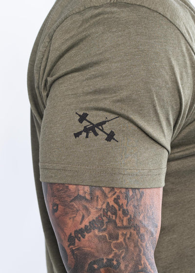 Basic Fitted T-Shirt - No One Cares | OD Green