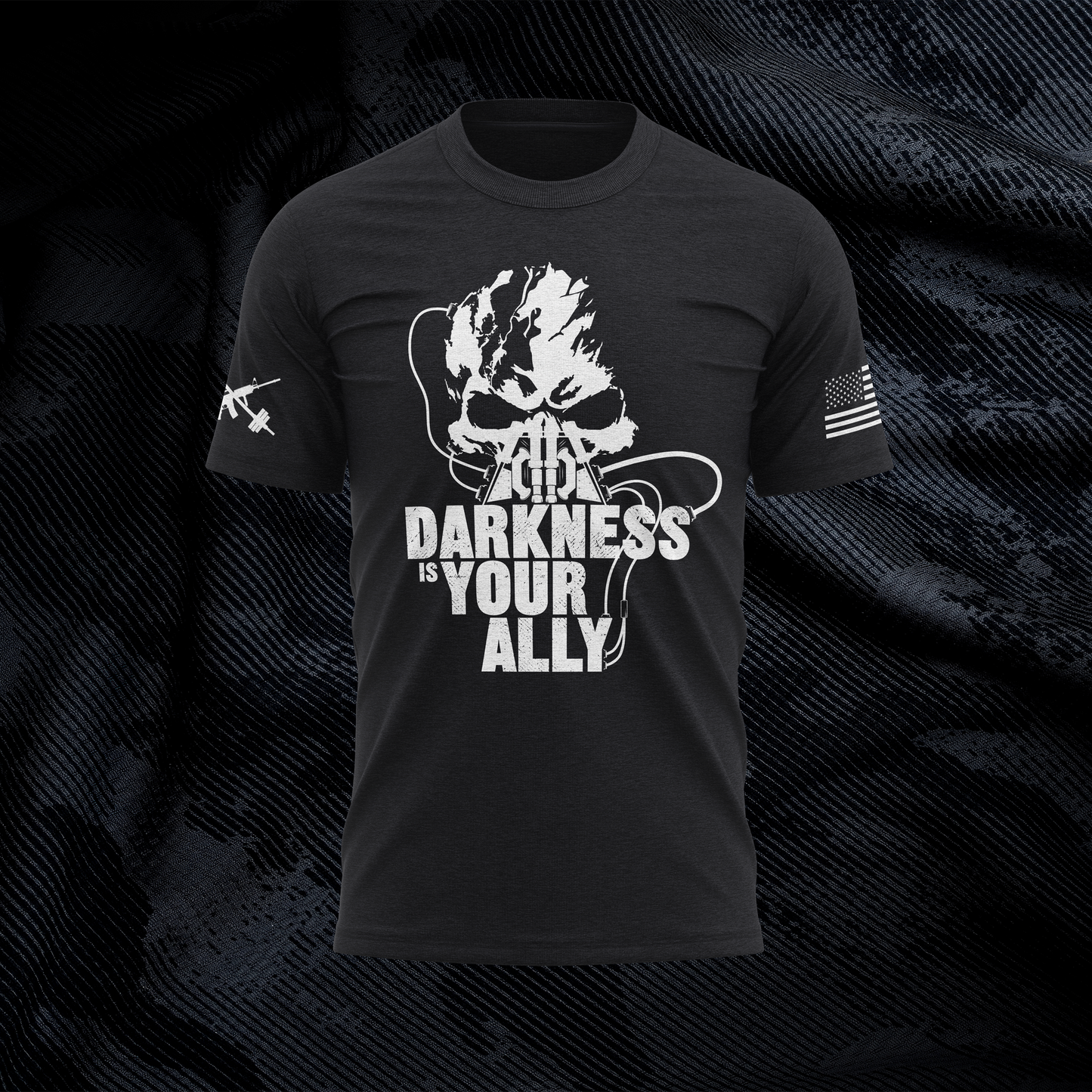 Basic Fitted T-Shirt - Darkness is your Ally | Night Ops