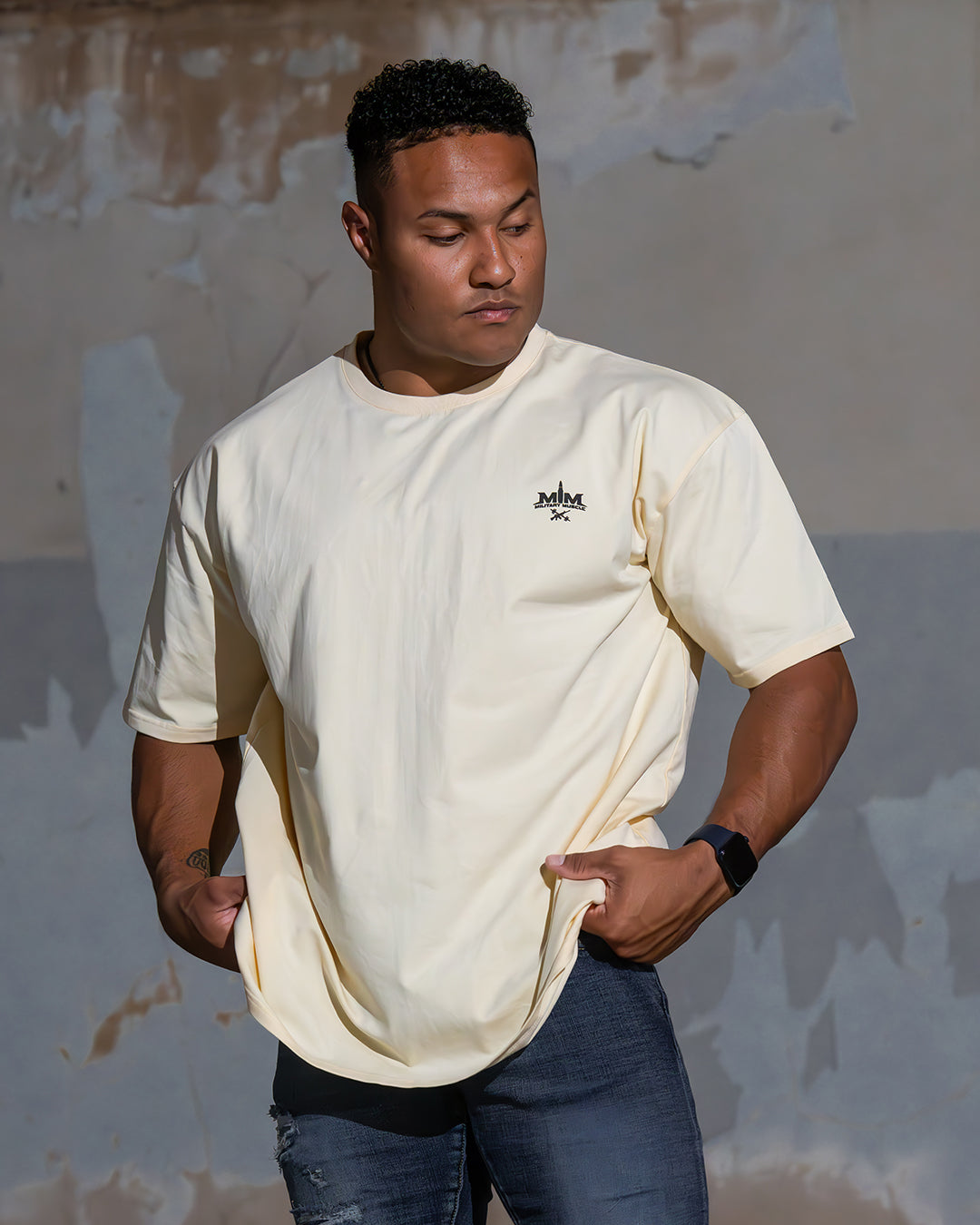 Initial Issue Oversized T-Shirt - Lions | Coffee Cream