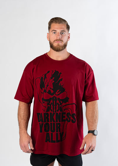 Initial Issue Oversized T-Shirt - Fire | Blood Red