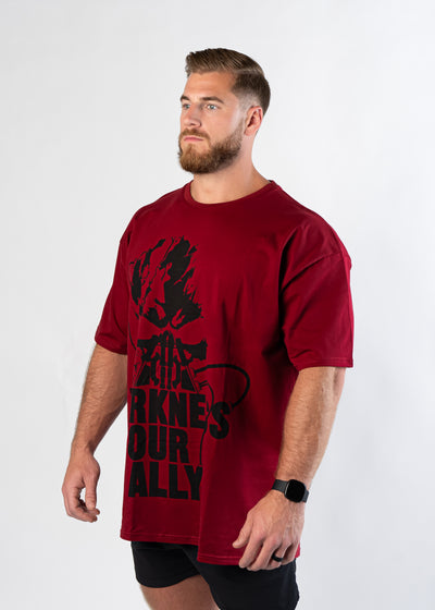 Initial Issue Oversized T-Shirt - Fire | Blood Red