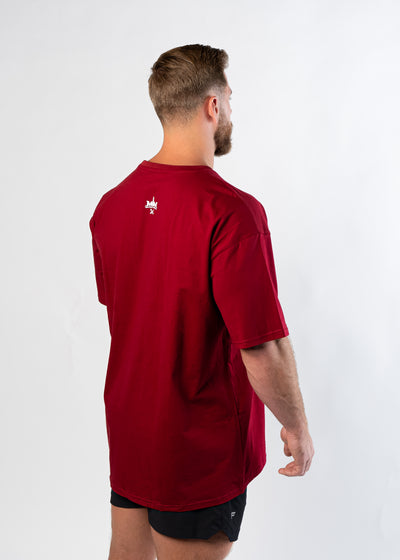 Initial Issue Oversized T-Shirt - Fire | Blood Red