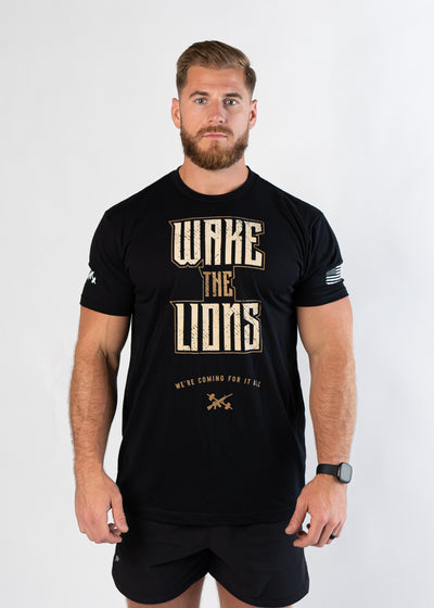 Basic Fitted T-Shirt - Wake the Lions | Night Ops