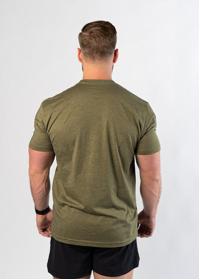 Basic Fitted T-Shirt - No One Cares | OD Green