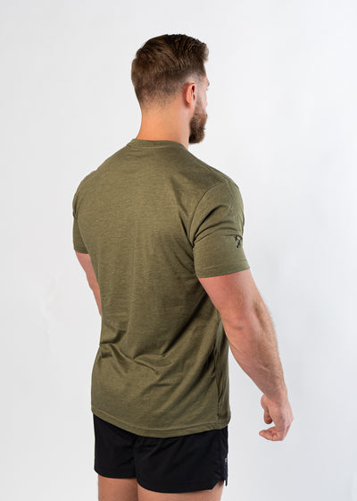 Basic Fitted T-Shirt - No One Cares | OD Green